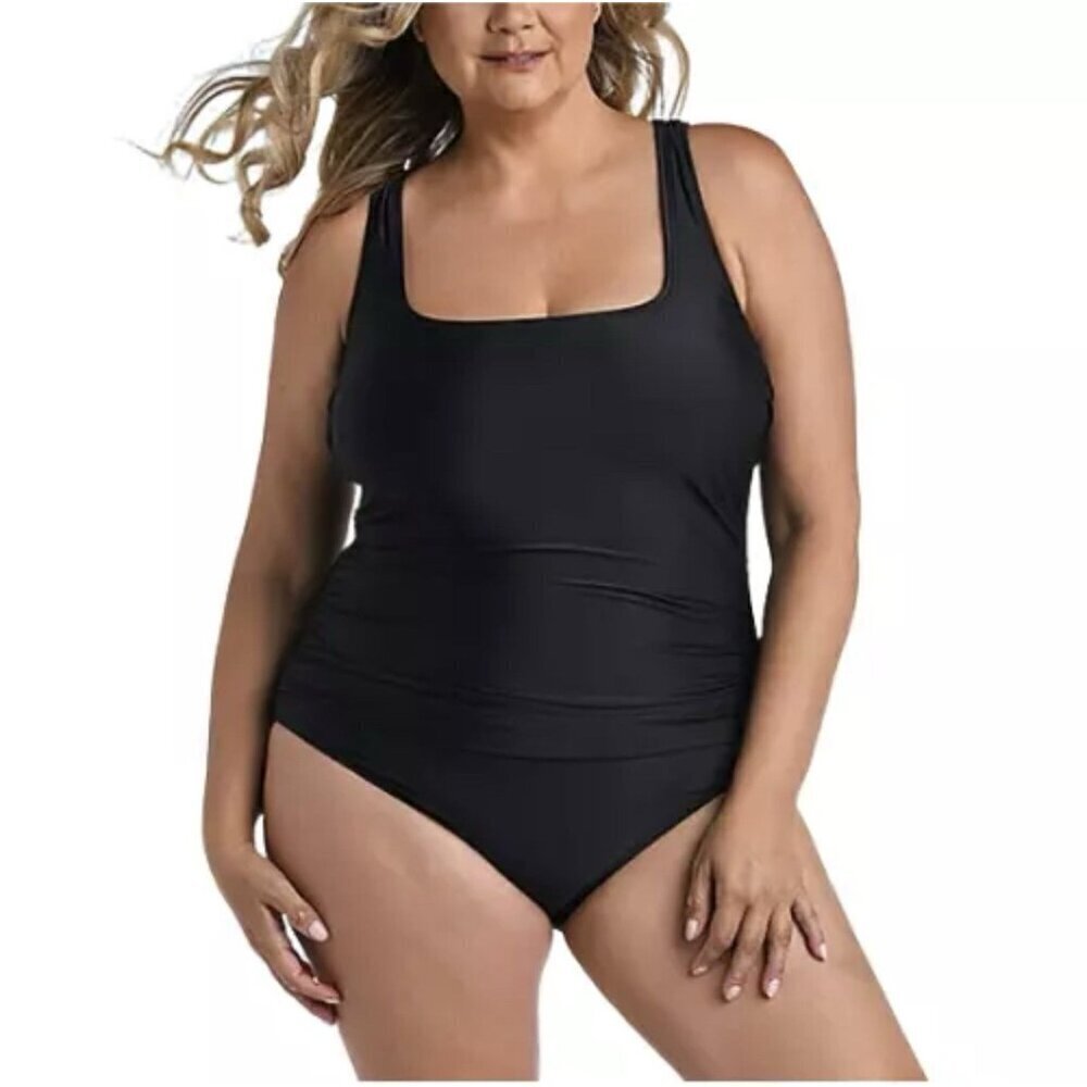 Sonnet Shores 24W Plus Size Black One Piece Swimsuit Msrp $84.00. New With Tags